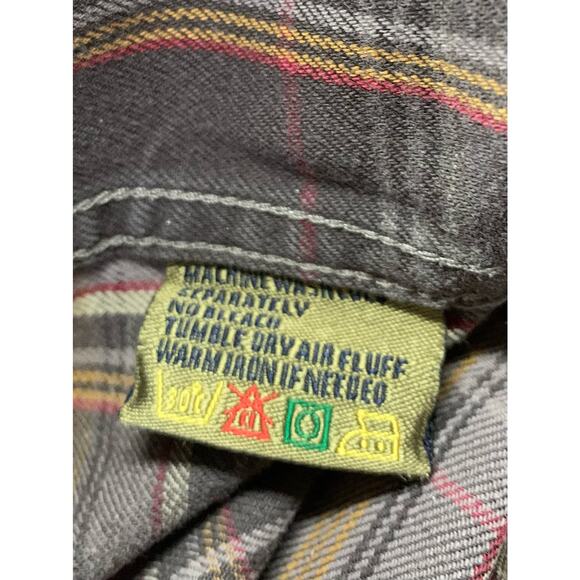 Roper button up shirt plaid browns size xl 100% cotton - Picture 4 of 8